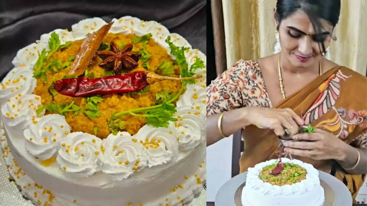 woman made non veg cake video goes viral on social media