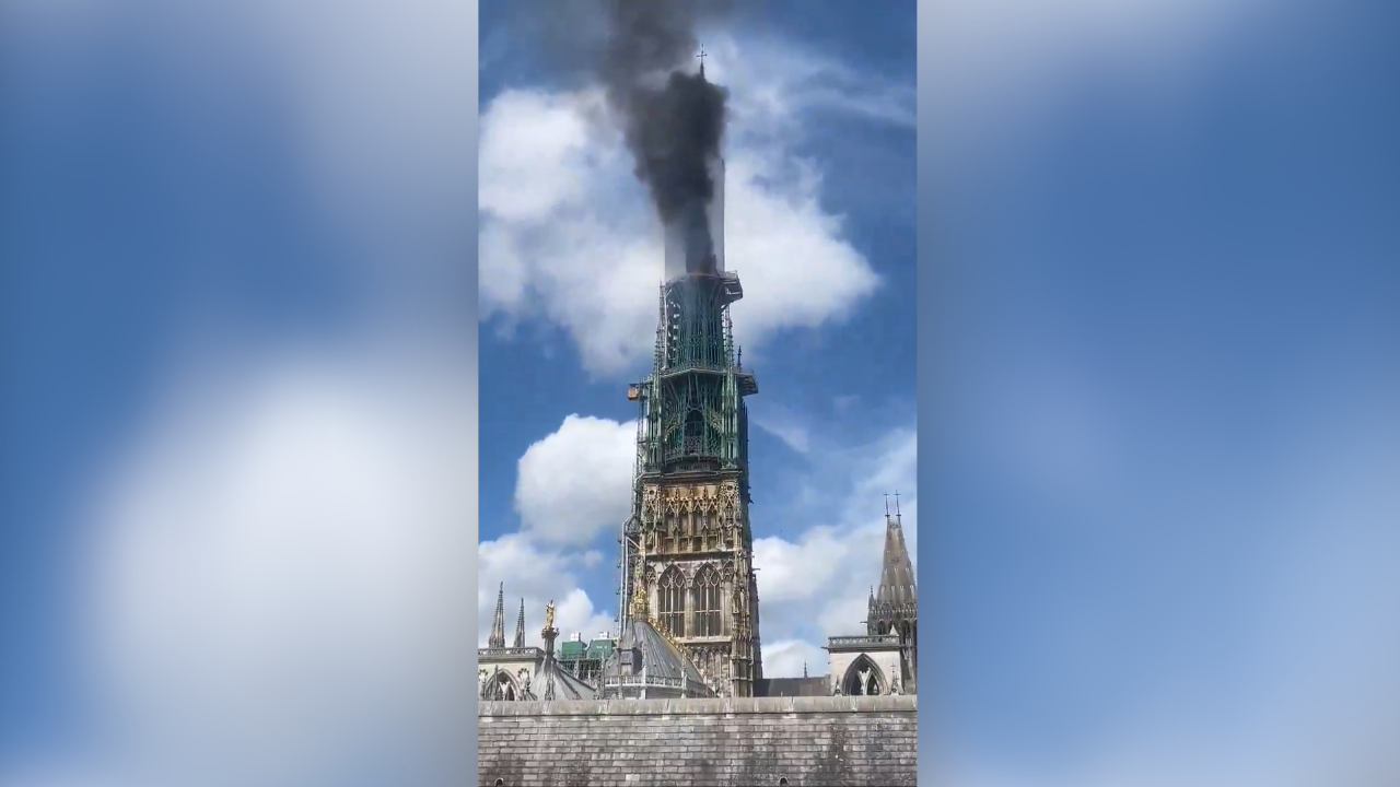 VIDEO: Fire Breaks Out At France's Landmark Rouen Cathedral