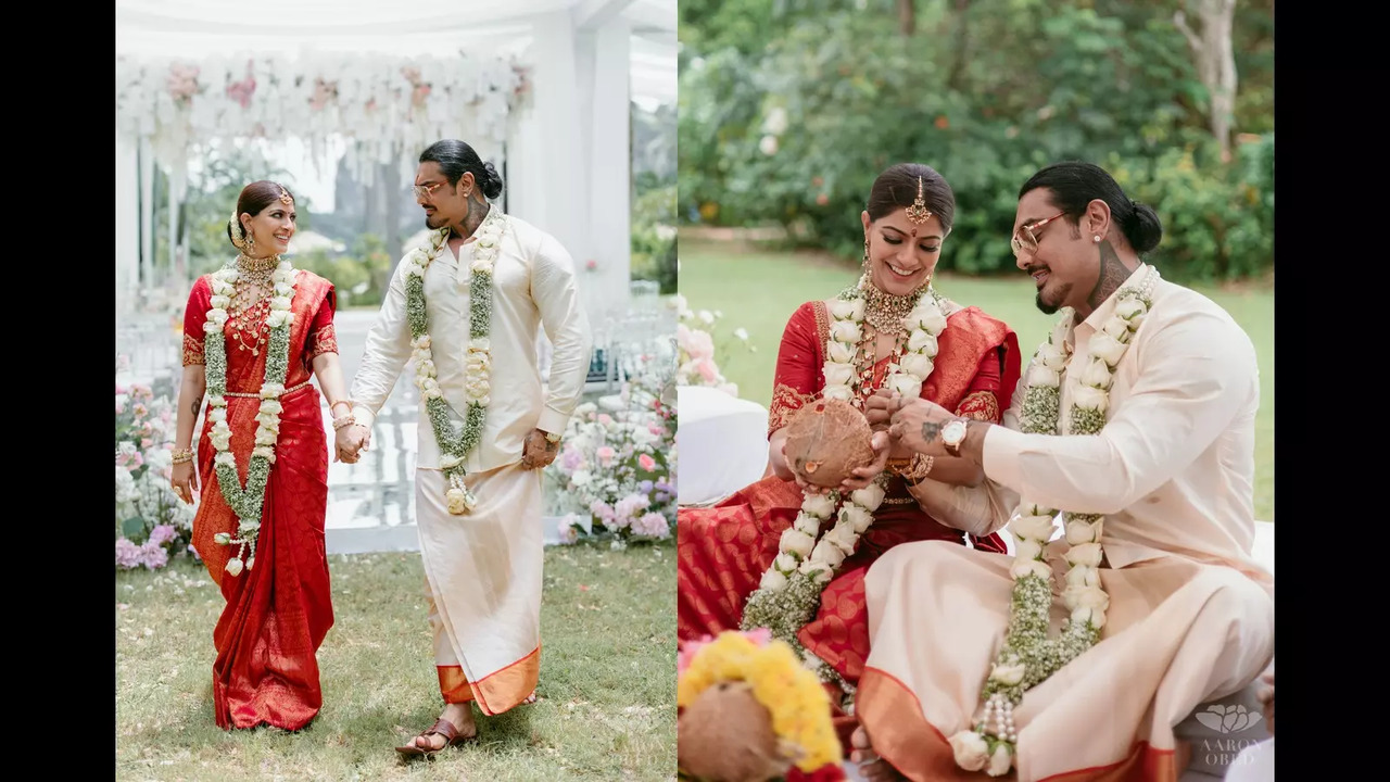 Varalaxmi Sarathkumar and Nicholai Sachdev marriage pics