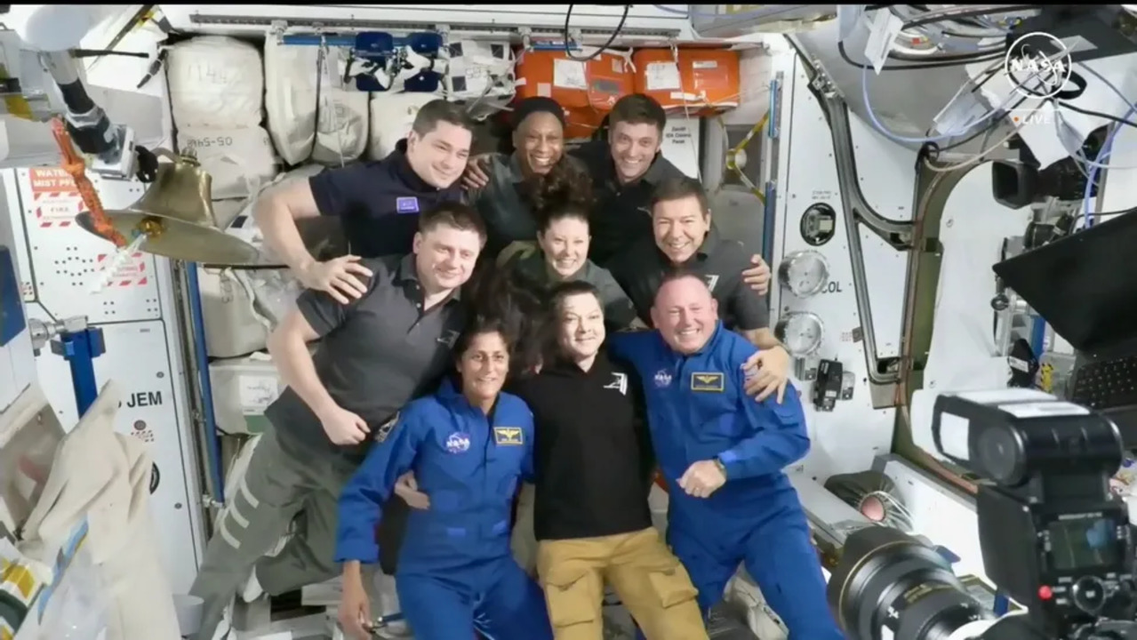 Astronauts Aboard The ISS (NASA Image)