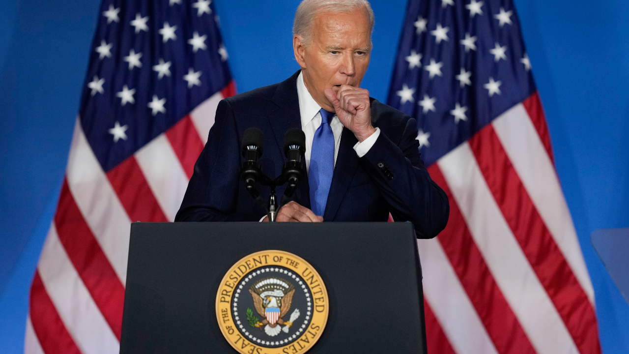 Joe Biden spoke at a press conference on Thursday