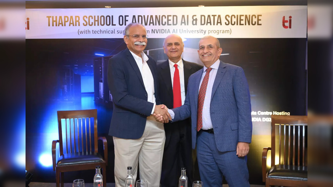 From Left to Right- Mr. Padmakumar Nair, Director TIET_ Shri R R Vederah, Chairman, Board of Governors, Mr. Vishal Dhupar, Managing Director, Asia South, Nvidia