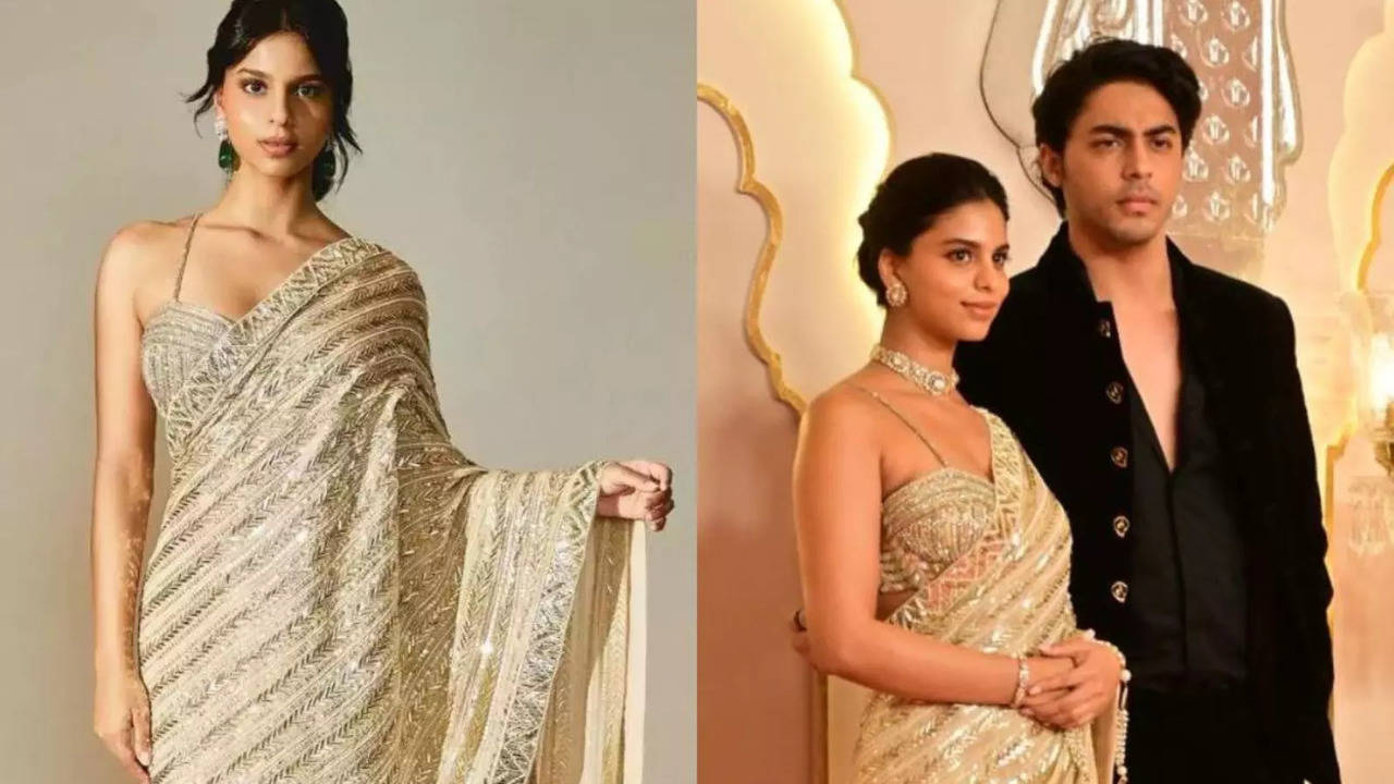 Alia Bhatt Inspired Suhana Khan REPEATS Old Saree For Anant Ambani Radhika Merchant Wedding Times Now