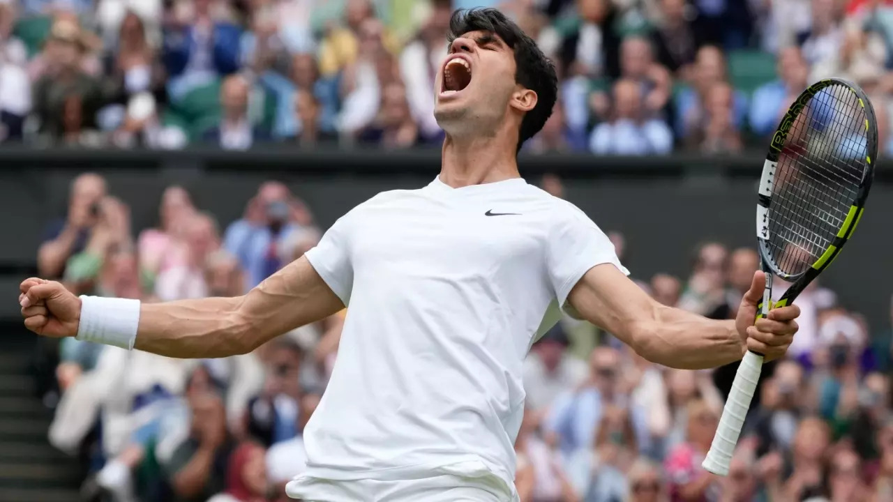 Carlos Alcaraz Defeats Daniil Medvedev To Reach Second Straight Wimbledon  Final In 2024
