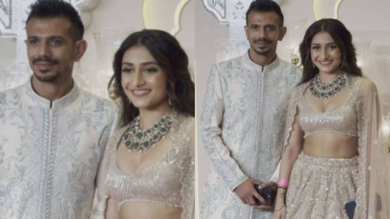 Anant Ambani-Radhika Merchant Wedding: Dhanashree Verma, Yuzvendra Chahal Strike A Pose At The Red Carpet