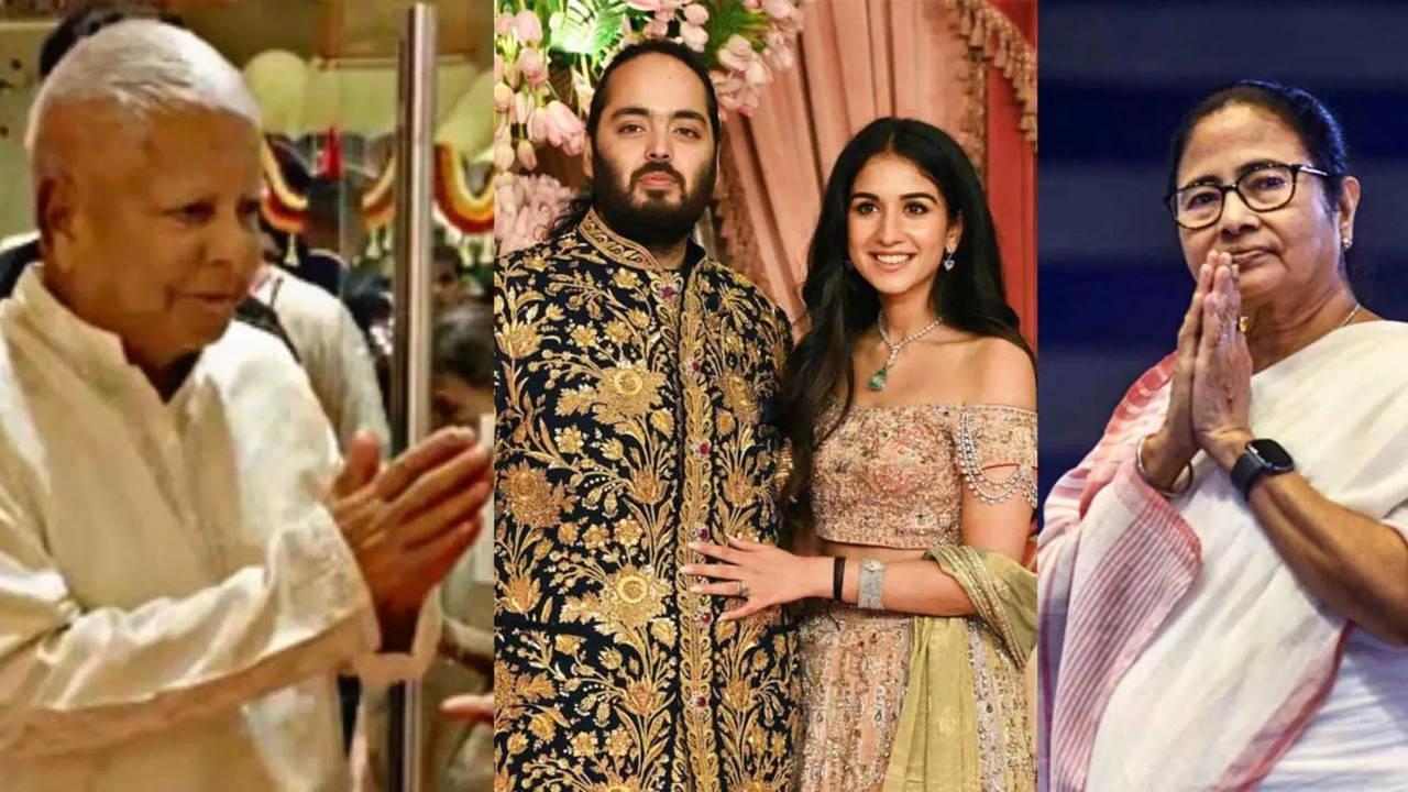 ​Lalu Yadav and Mamata Banerjee attended Anant Ambani-Radhika Merchant's Wedding​