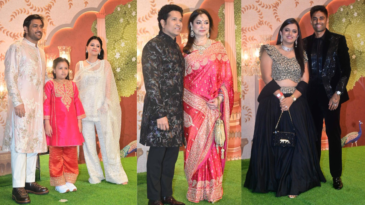 Anant-Radhika's Shubh Ashirwad Function: Dhoni, Sachin, SKY, Bumrah And More Arrive In Style To Bless Newlyweds