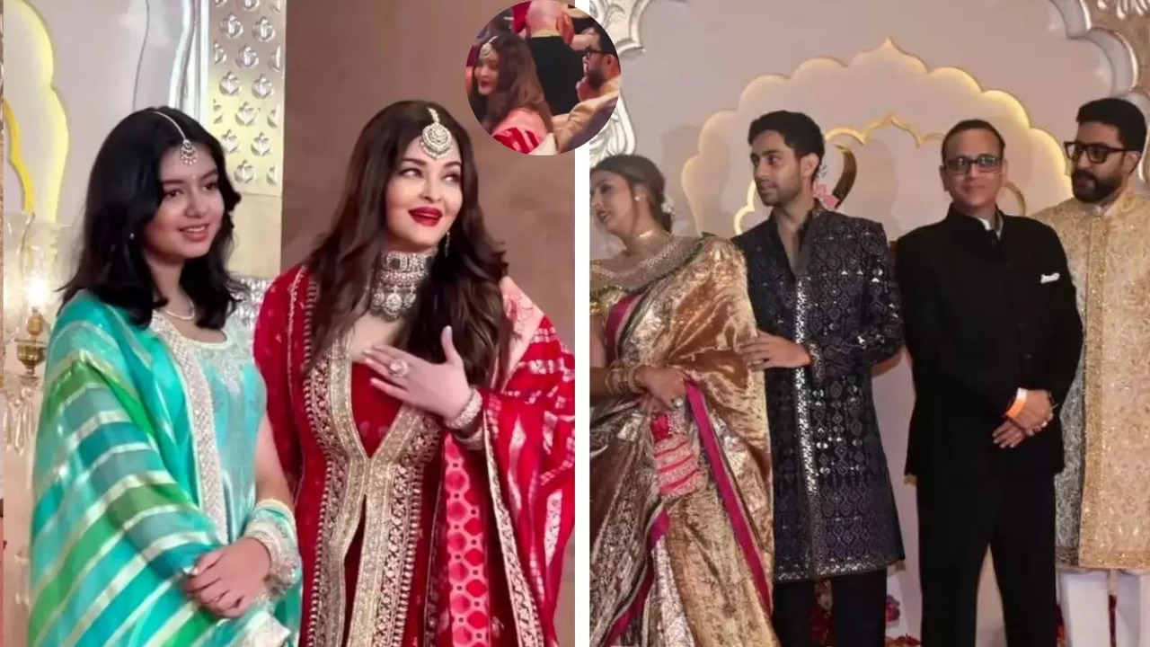 Aishwarya Rai SPOTTED With Hubby Abhishek Bachchan At Anant-Radhika Wedding. Video Goes Viral | Times Now