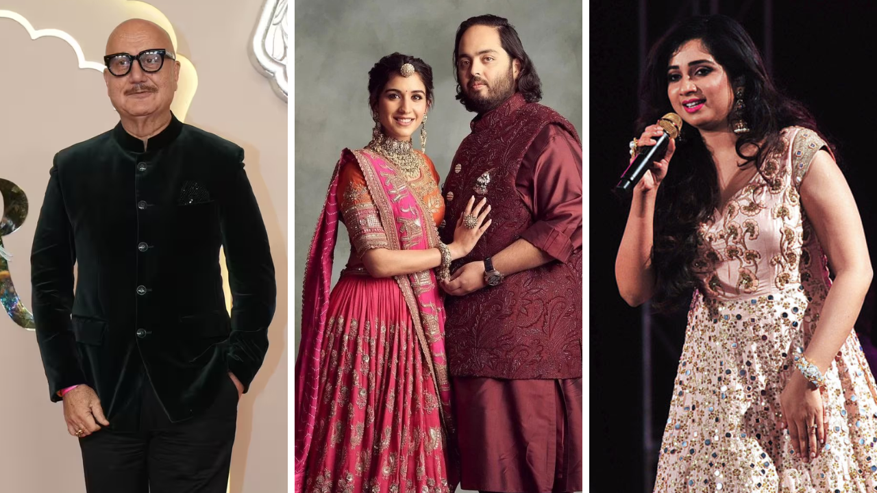 Anant-Radhika Shubh Ashirwad Event: Shreya Ghoshal, Sonu Nigam, Shankar Perform Together; Anupam Kher Lauds Ambanis