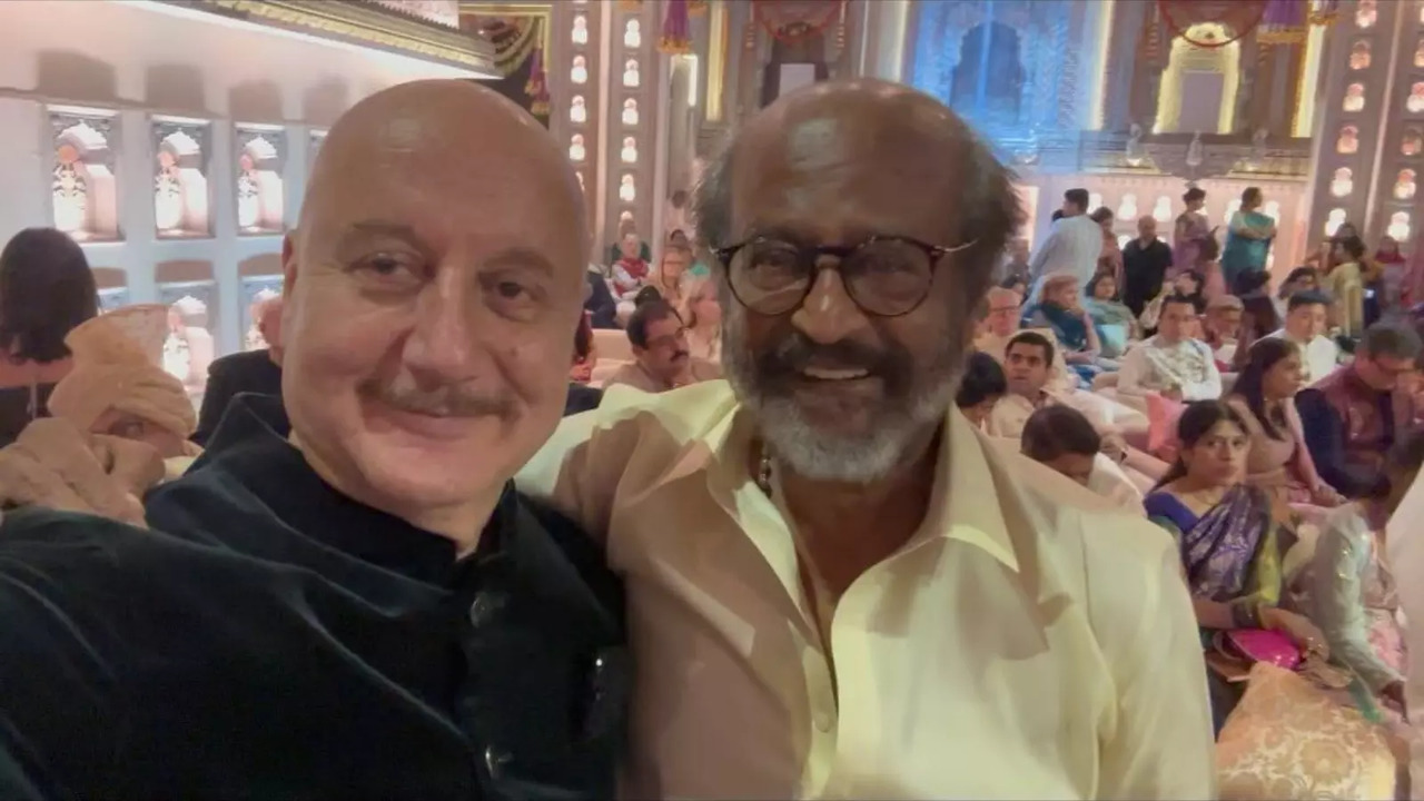 Anupam Kher Calls Rajinikanth 'National Treasure' As He Shares Special Moment With Him At Anant-Radhika Wedding. WATCH