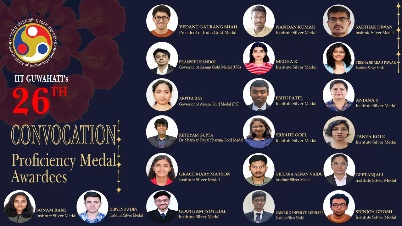 Annexure - IIT Guwahati 26th Convocation Medal Winners