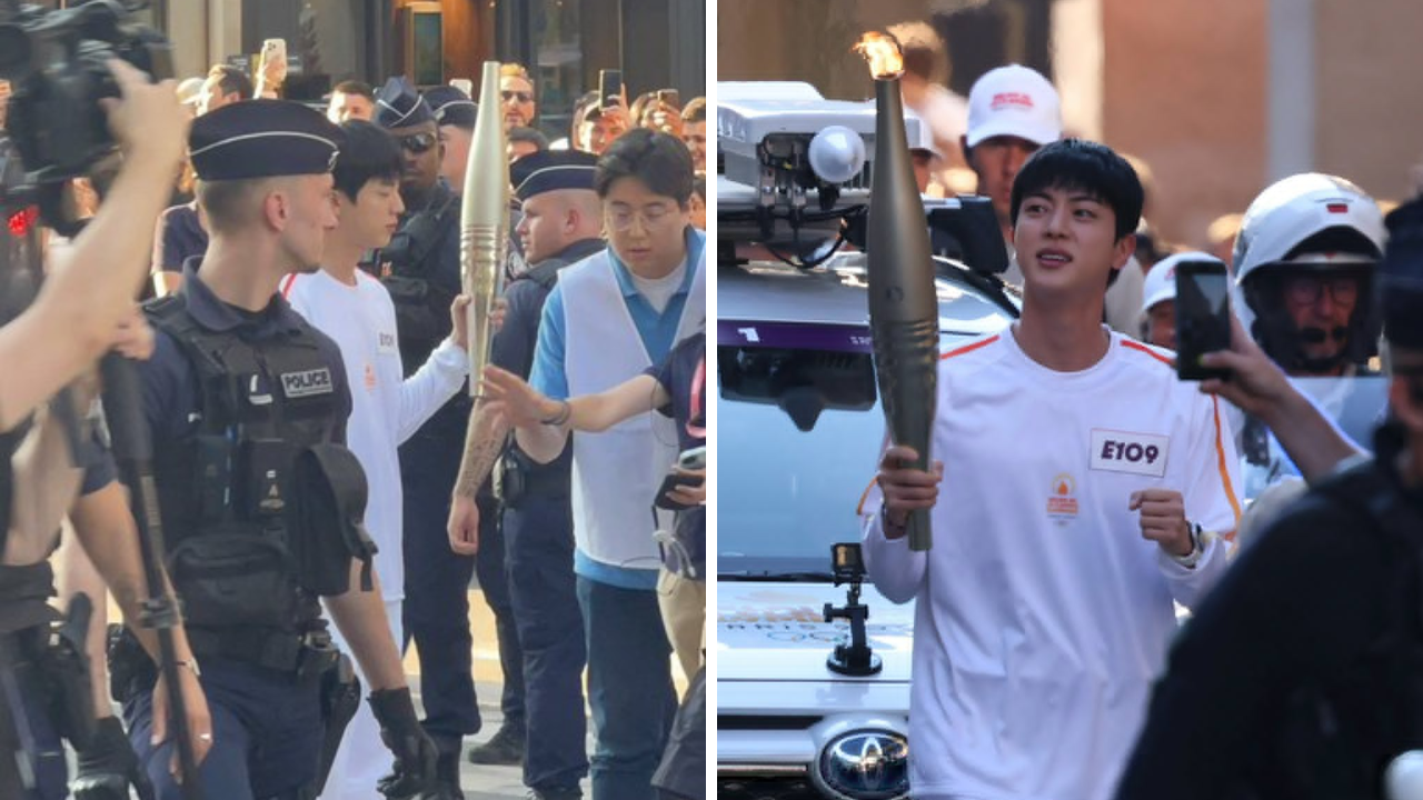 BTS' Jin Kick Off Olympic Torch Relay