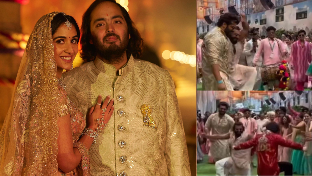 anant ambani and radhika merchant's wedding: ranveer singh, veer pahariya, and arjun kapoor groove to the moves of nagin and sapera on dhol beats