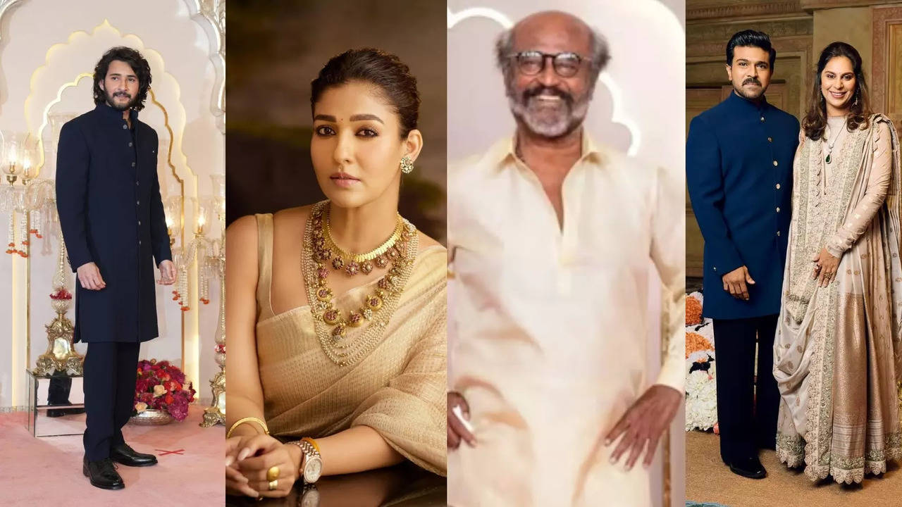 Mahesh Babu, Nayanthara And Ram Charan Warmly Greet Rajinikanth At Anant-Radhika Wedding. Video Goes VIRAL