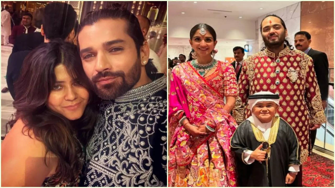 Ekta Kapoor To Abdu Rozik: Top TV Celebs Grace Anant Ambani-Radhika Merchant’s Wedding Festivities