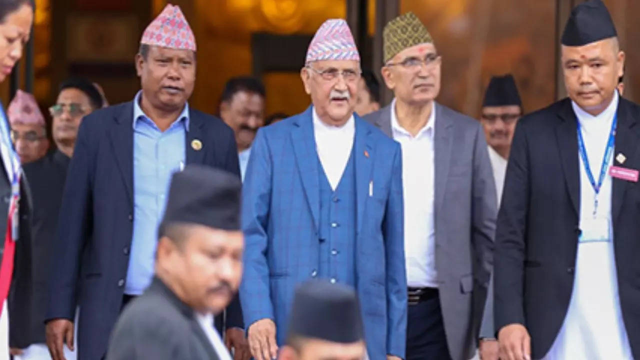 Newly appointed Prime Minister KP Sharma Oli took oath of office at the presidential building 'Shital Niwas' in Kathmandu on Monday