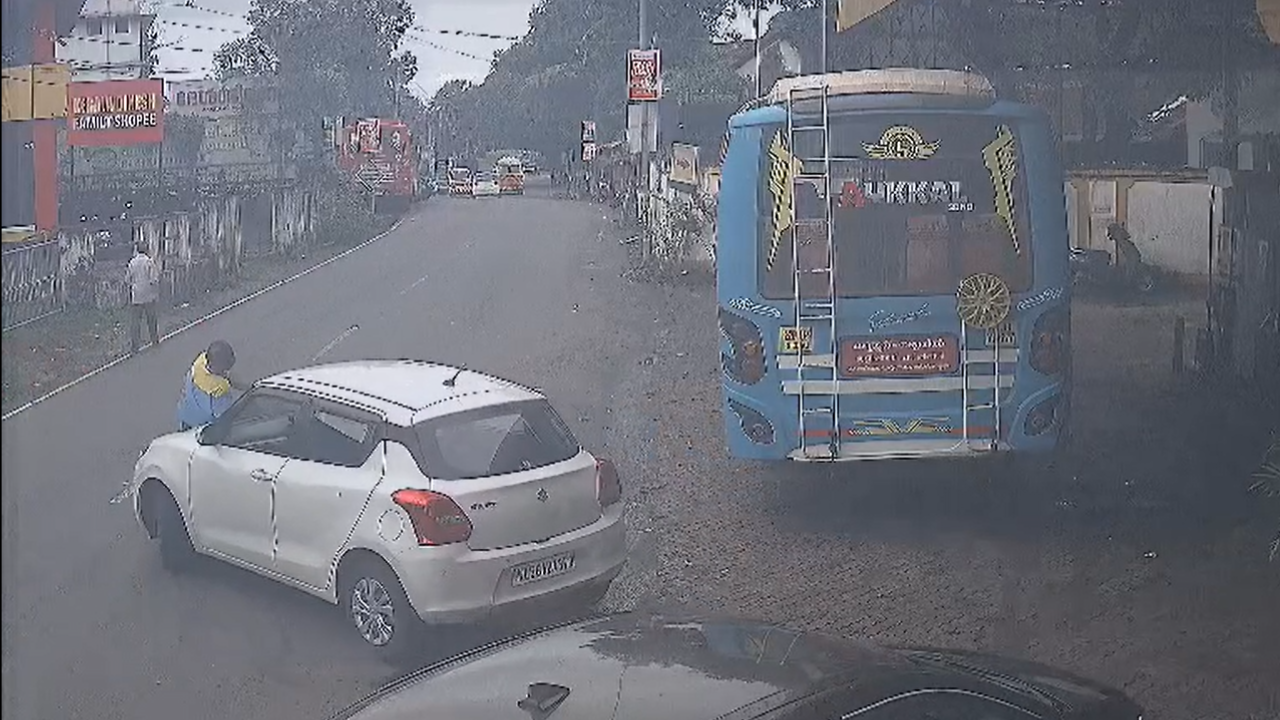 VIDEO: Kerala Cop Flees Petrol Pump With Employee Clinging Onto Car's Bonnet