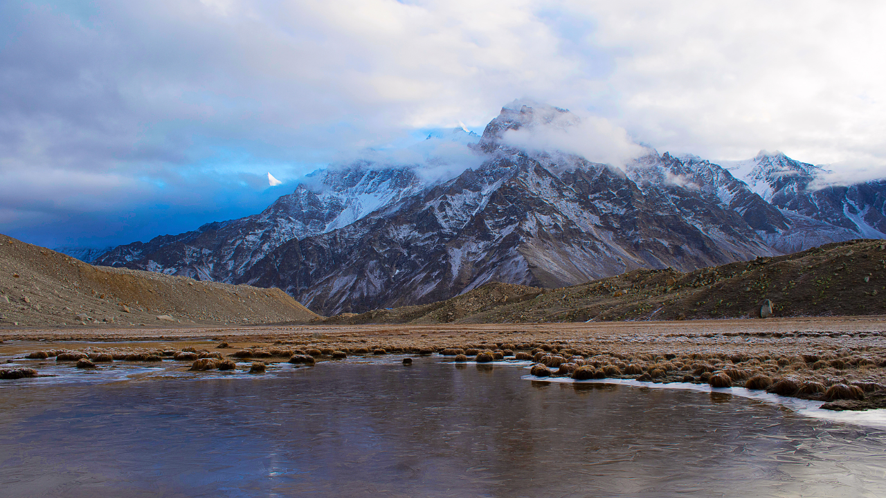 Stream near glacier in Uttarakhand