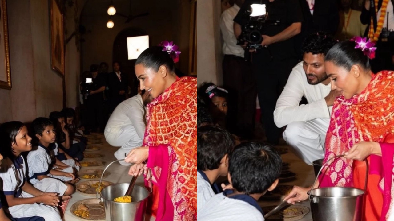 Kim Kardashian, Khloe Kardashian Serve Food To School Kids At ISKCON Temple In Mumbai, Pics Go Viral