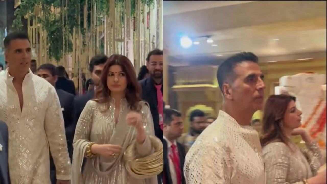 Anant Ambani And Radhika Merchant's Wedding: Akshay Kumar Makes Grand Entrance With His Wife Twinkle Khanna In Stylish Outfits