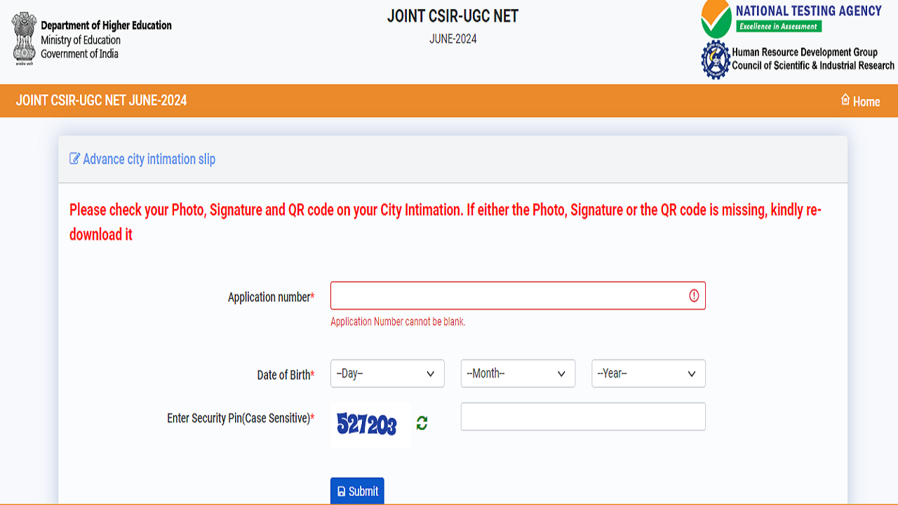 CSIR NET June 2024 Exam Date and City Slip Released