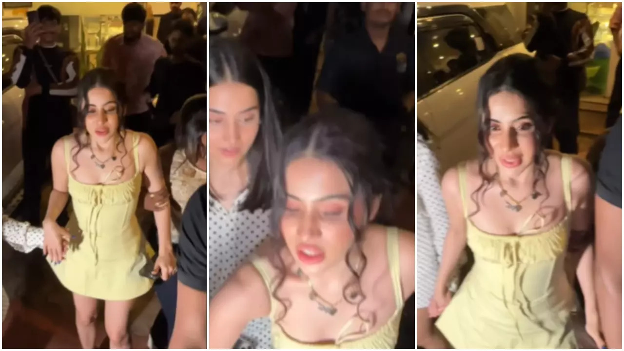 Urfi Javed Mobbed As She Steps Out Drunk Third Time In A Month - Watch