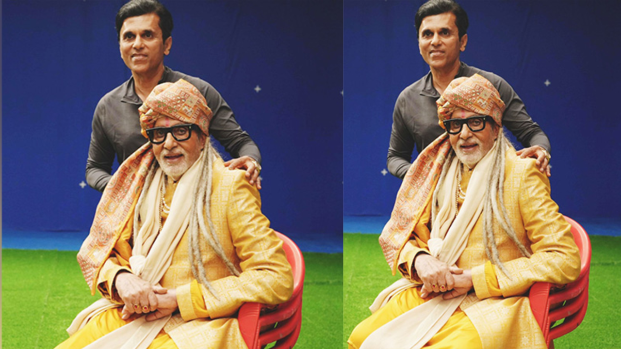 Amitabh Bachchan Nails Desi Look As He Dons Pagdi, Sherwani In Unseen BTS Pic From Fakt Purusho Maate Set