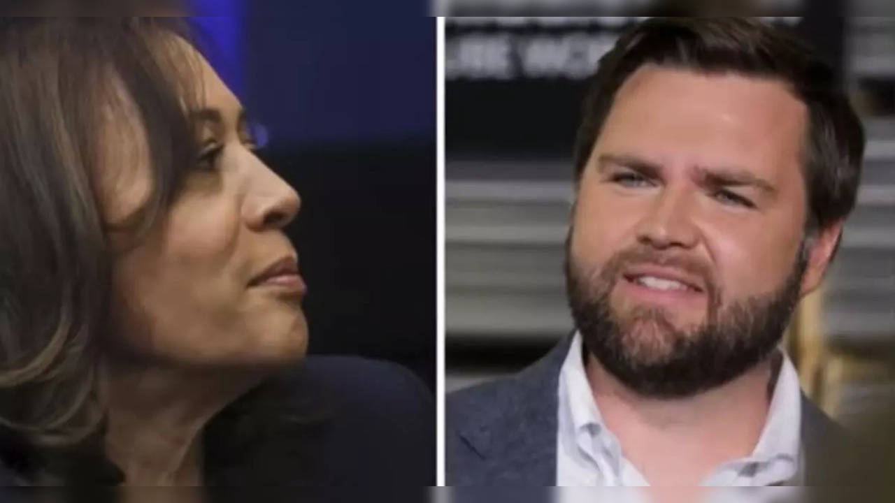 ​Vice President Kamala Harris next to JD Vance