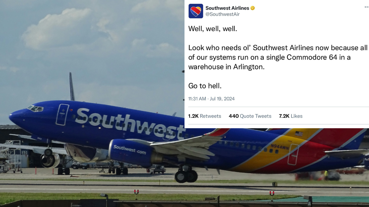 Southwest Airlines Microsoft Outage Tweet