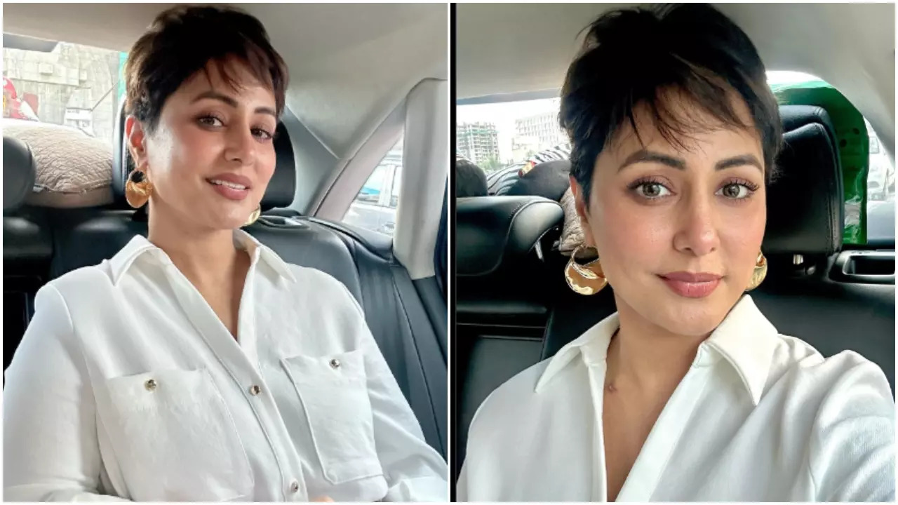 Cancer Patient Hina Khan Drops Pics From Work, Says 'Keep Going'