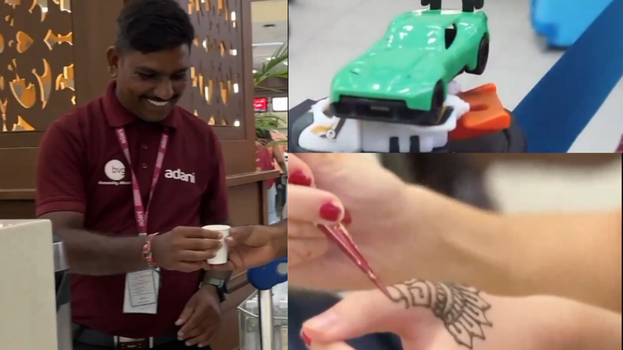 mehendi, games, chit-chat aur chai: ahmedabad airport passengers passing time during microsoft outage - watch