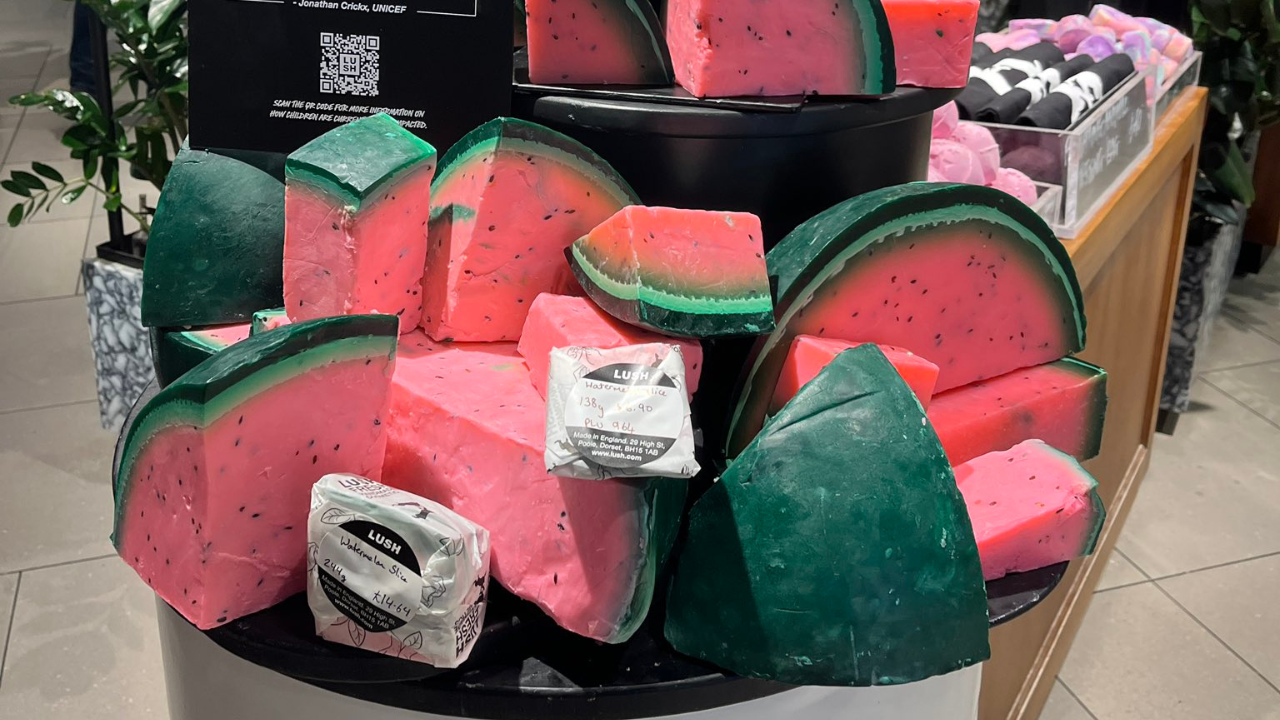 lush soap gaza 