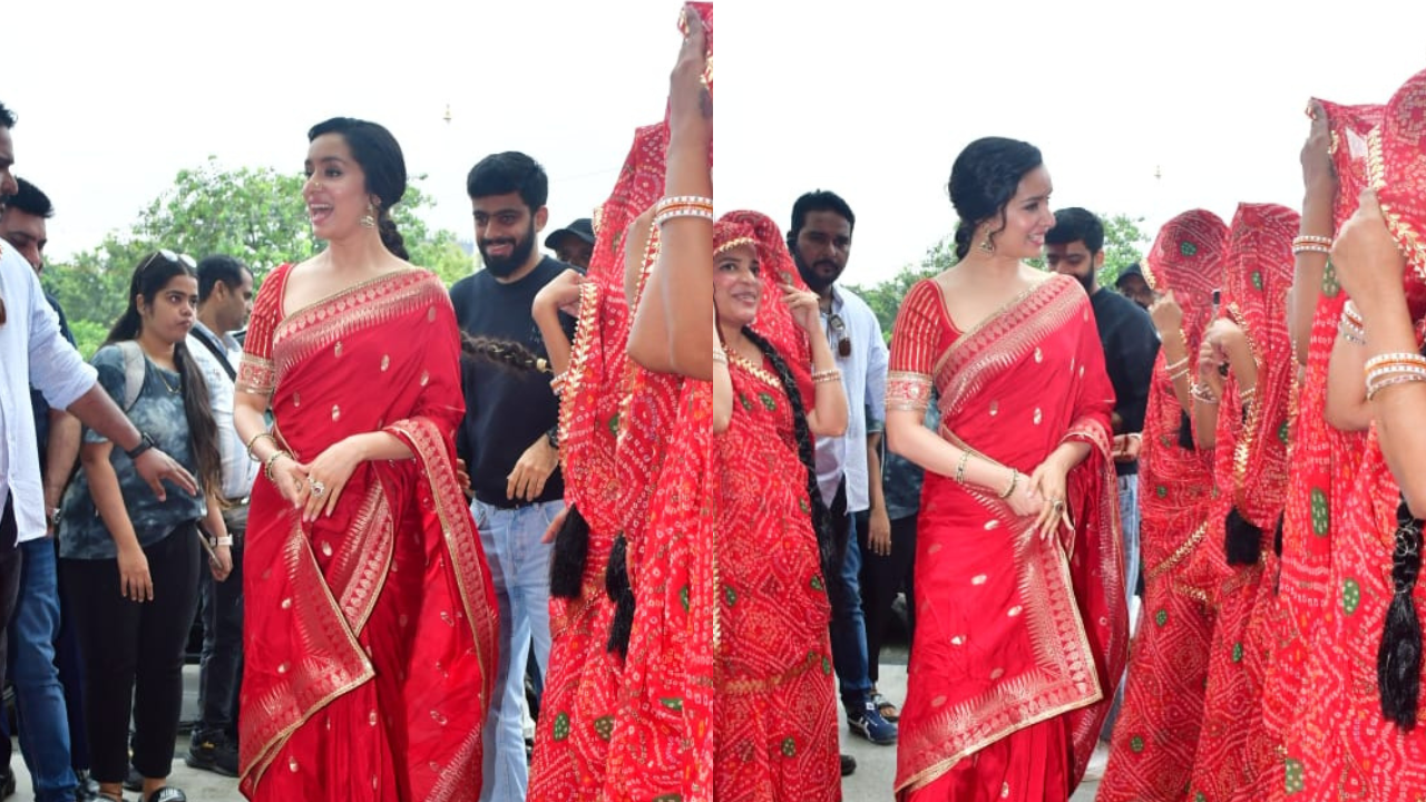 Shraddha Kapoor's red saree look