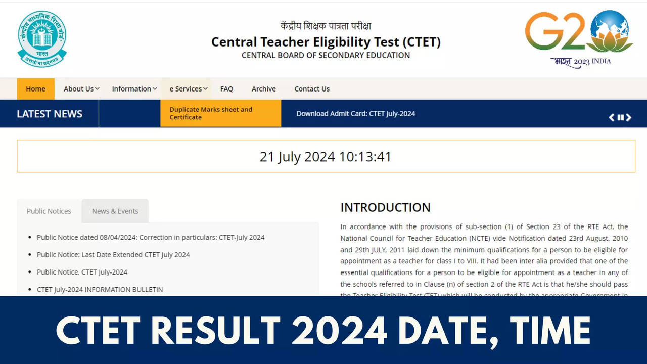 CTET Result 2024 Date LIVE CBSE CTET Answer Key OUT Result Soon on ctetnicin