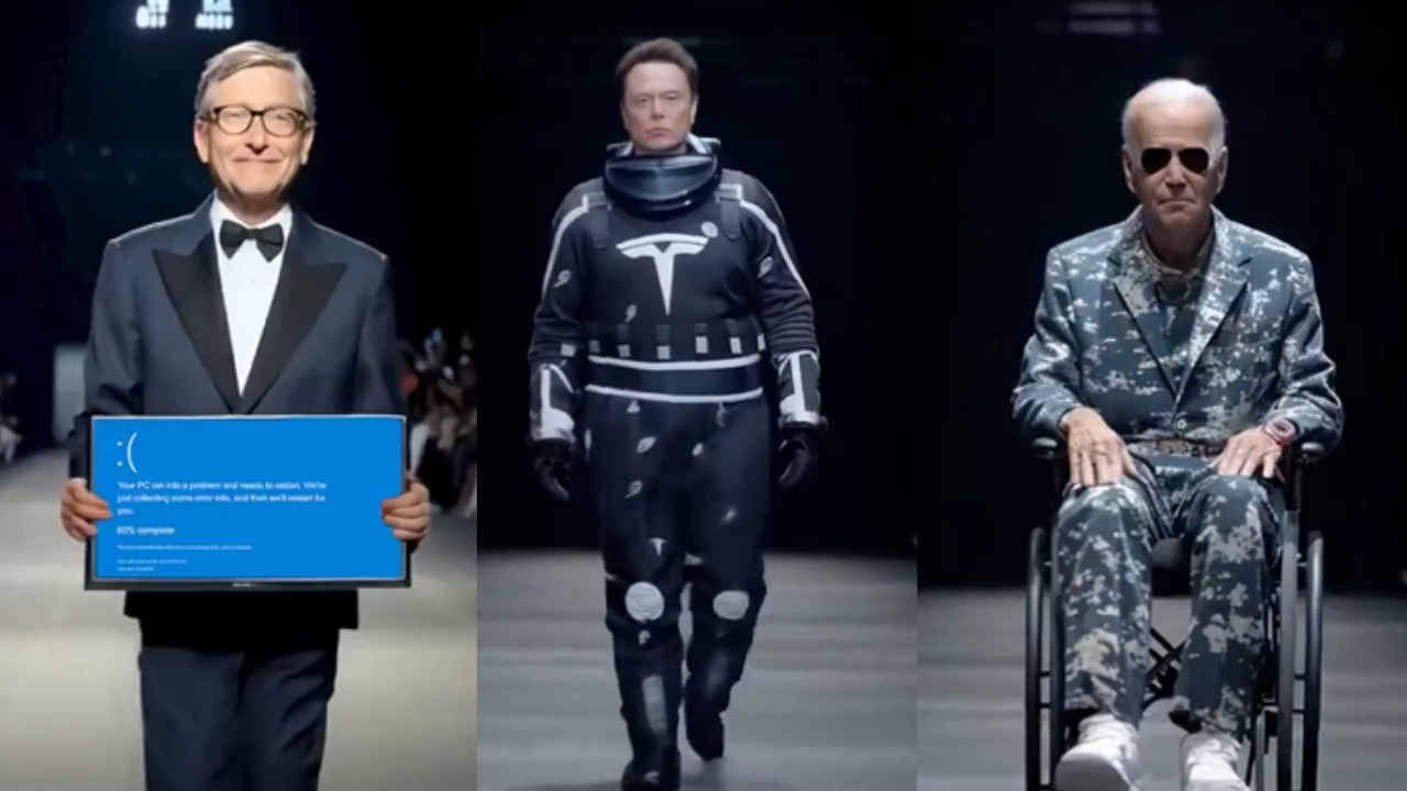 Elon Musk Shares AI Fashion Show Video: Leaders Walk The Runway, Microsoft Outage Mocked