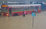 Mumbai Rains Viral Video of Bus in Knee-Deep Water Stirs Safety Worries