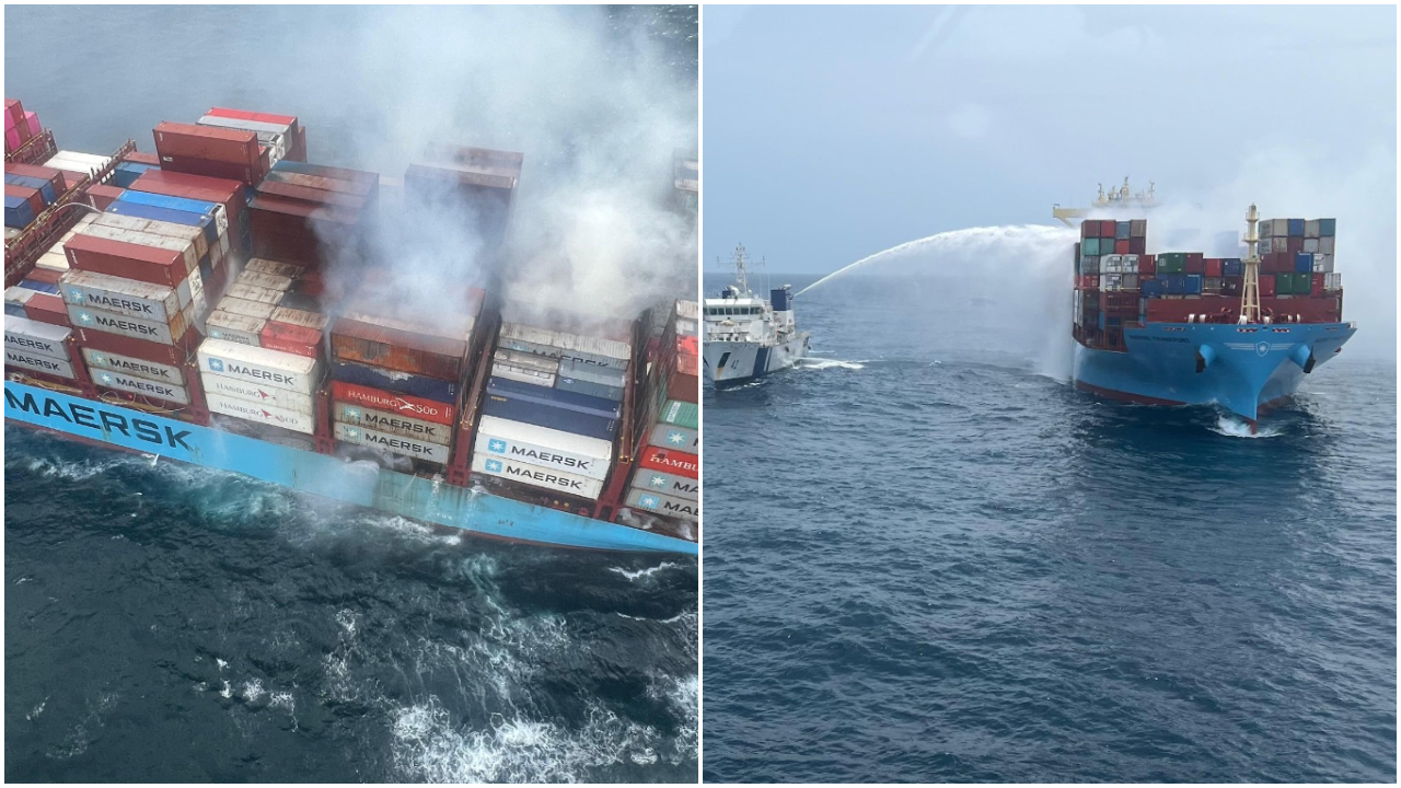 Maersk Frankfurt Fire