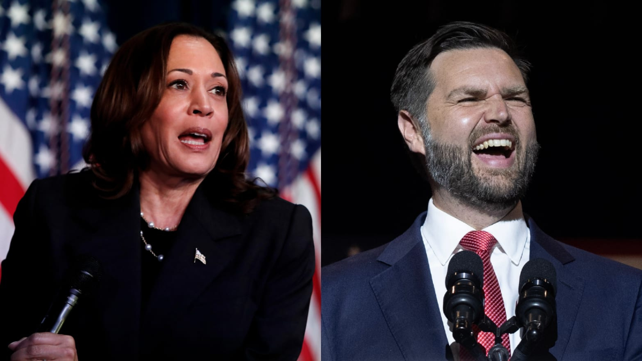 JD Vance and Kamala Harris