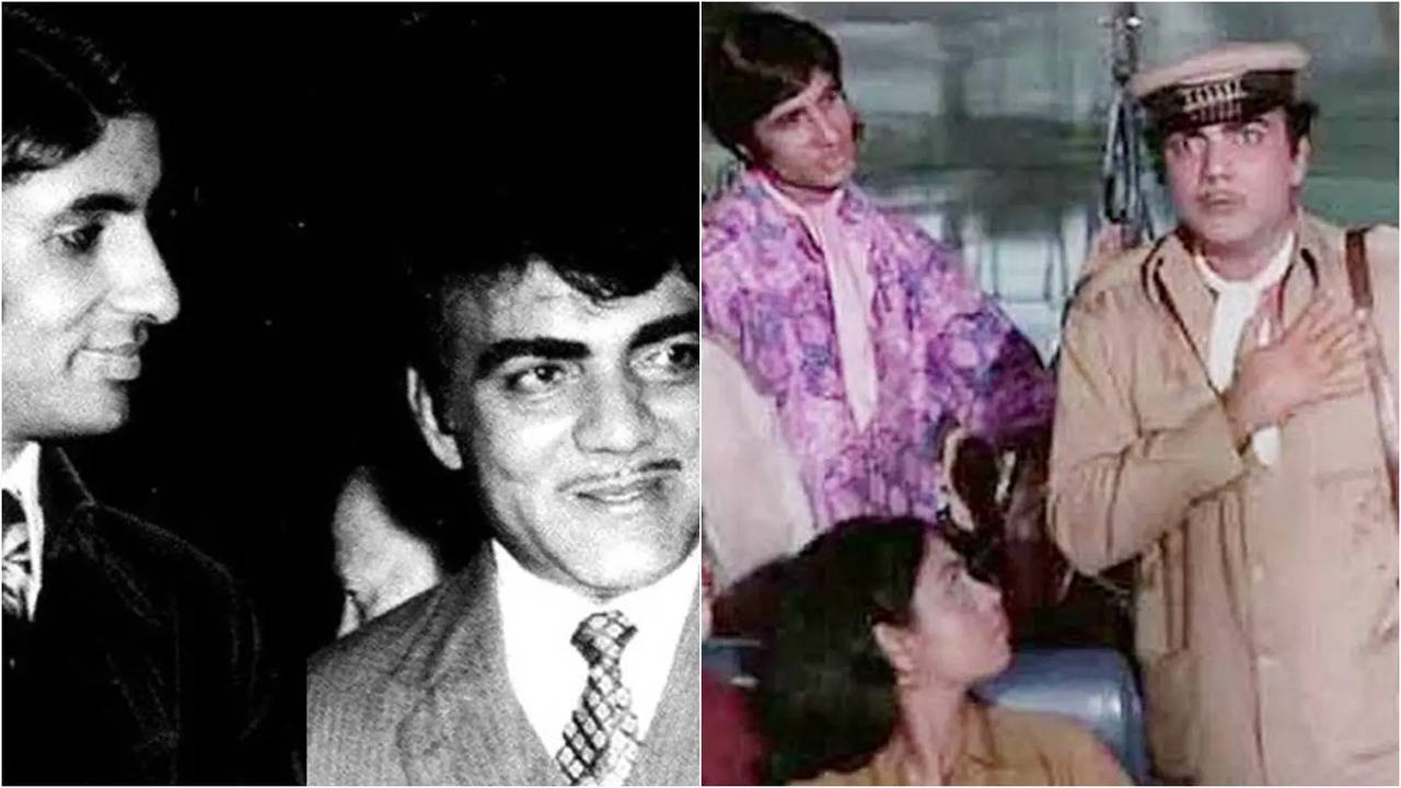 Amitabh Bachchan and Mehmood in Bombay To Goa (right).