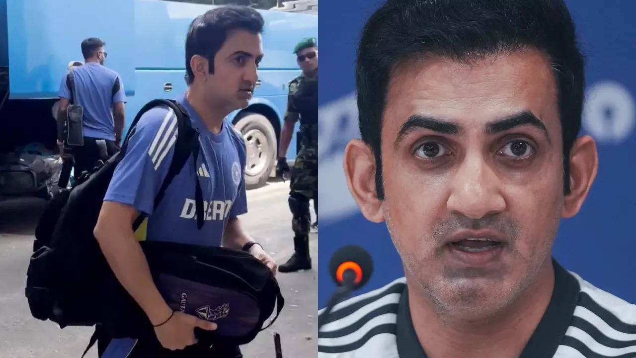 Gautam Gambhir with a KKR bag