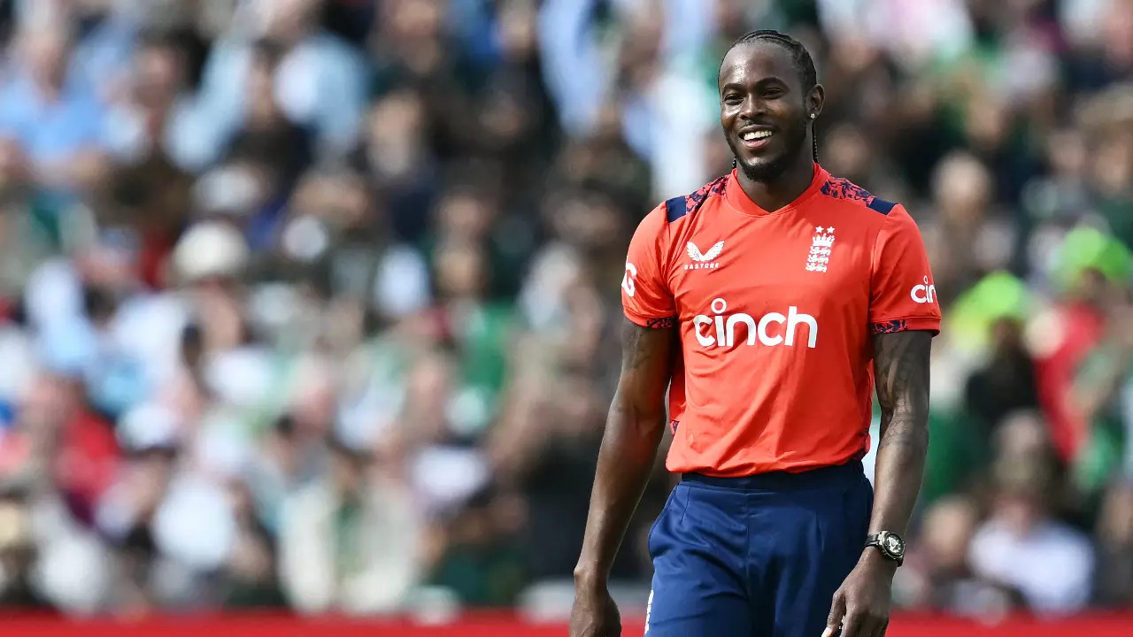 England pacer Jofra Archer during a T20I match