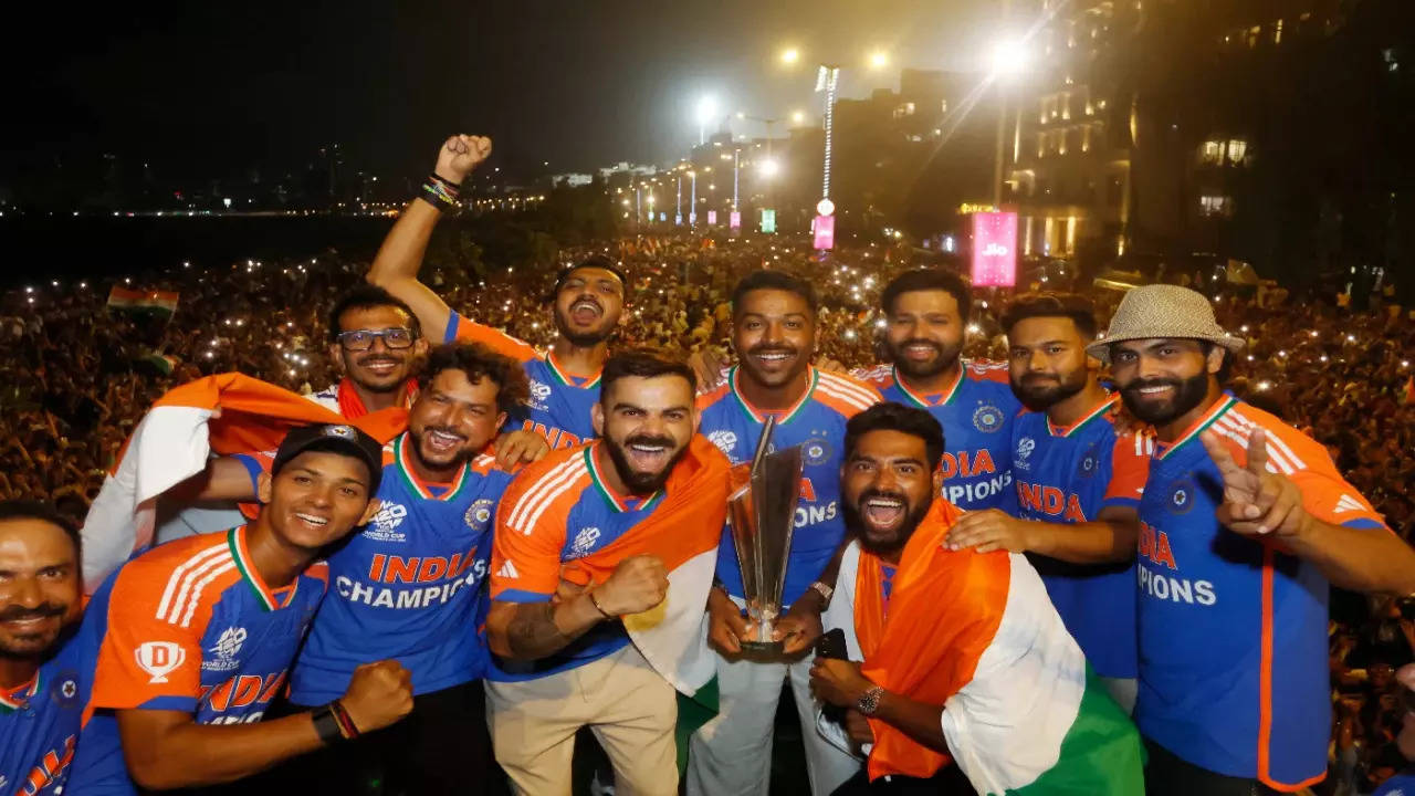 Team India celebrates T20 World Cup title