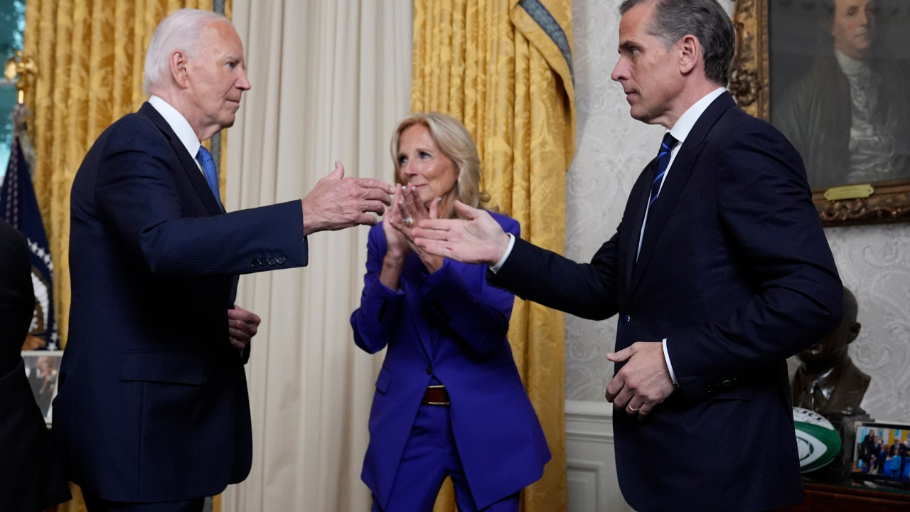 Joe Biden with his wife Jill and son Hunter