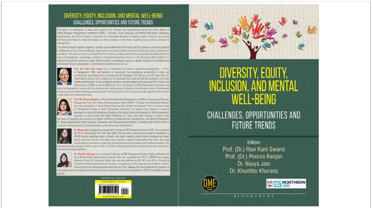 Delhi Metropolitan Education Releases Book - 'Diversity, Equity, Inclusion, and Mental Well-Being: Challenges, Opportunities and Future Trends'