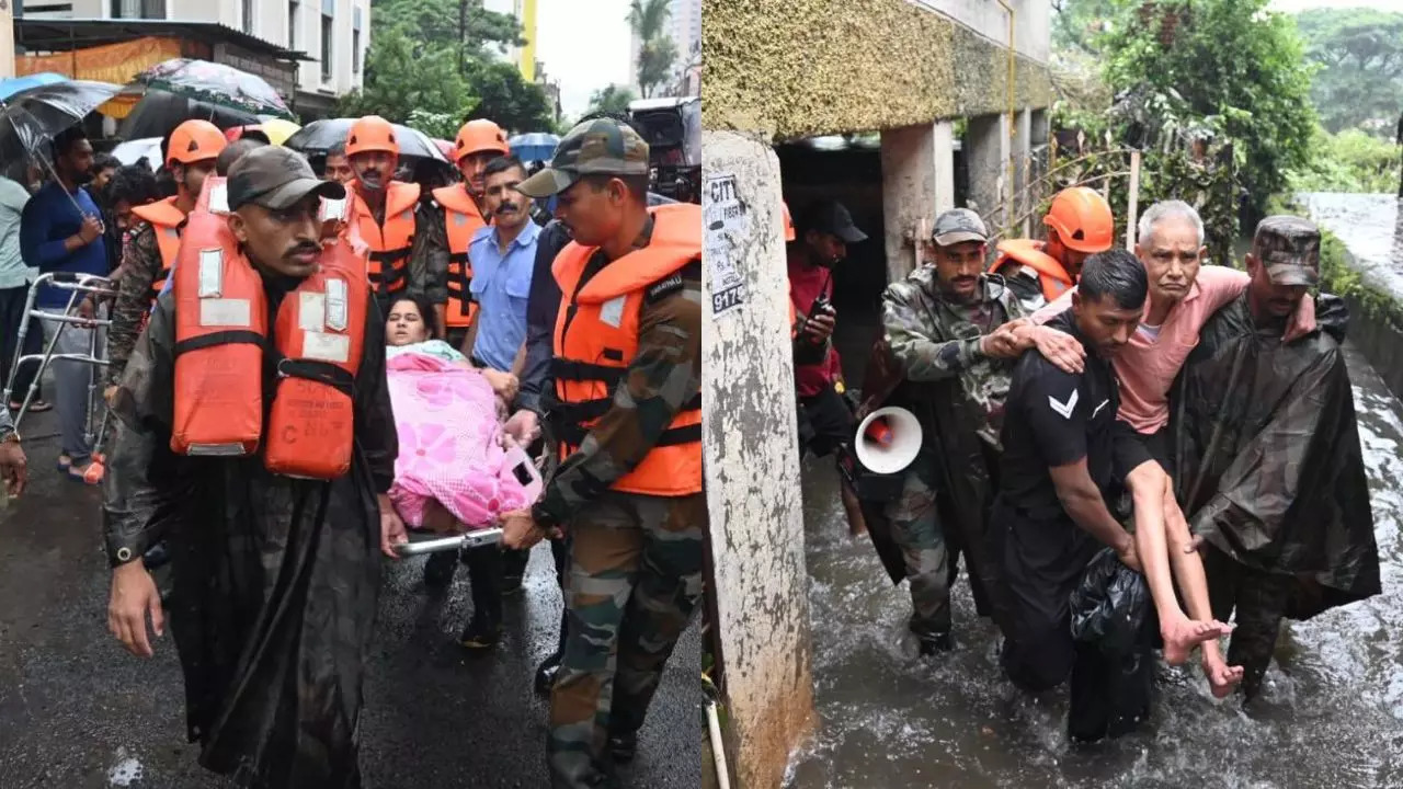 WATCH: Indian Army Steps In To Rescue People As Heavy Rain Cripples ...