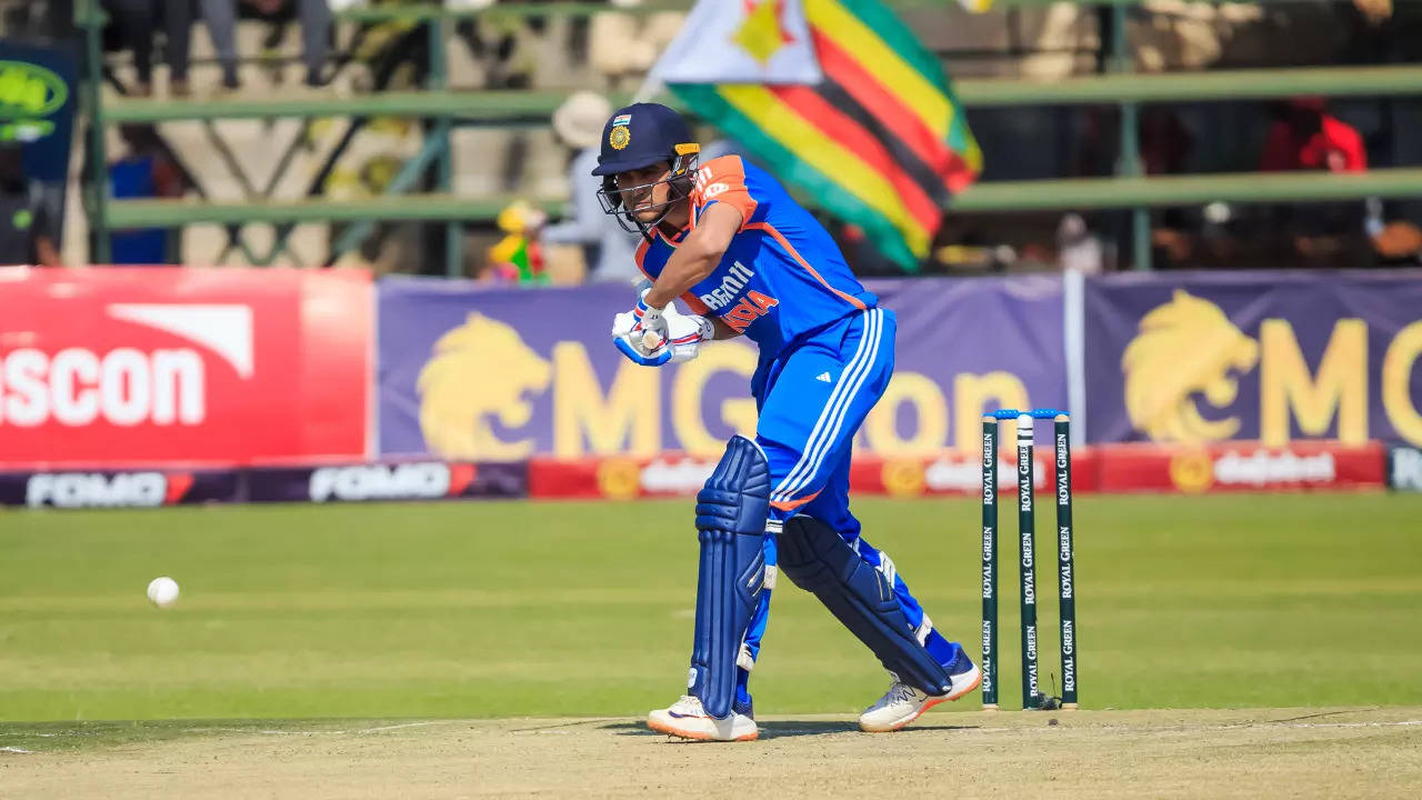 Shubman Gill in action during a T20 match