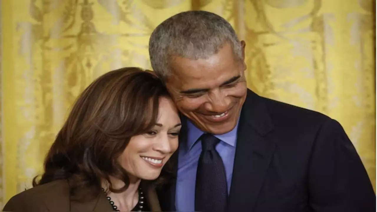 Kamala Harris with Barack Obama