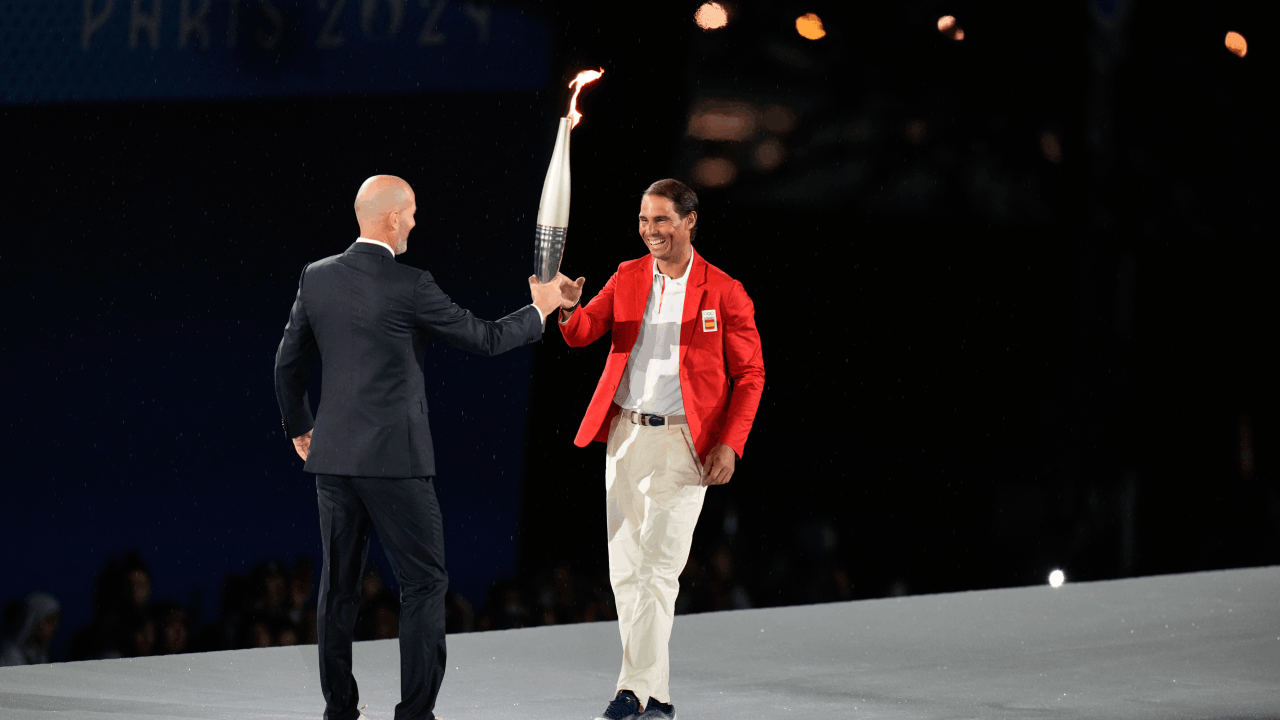 Zidane Nadal Paris Olympics Opening AP