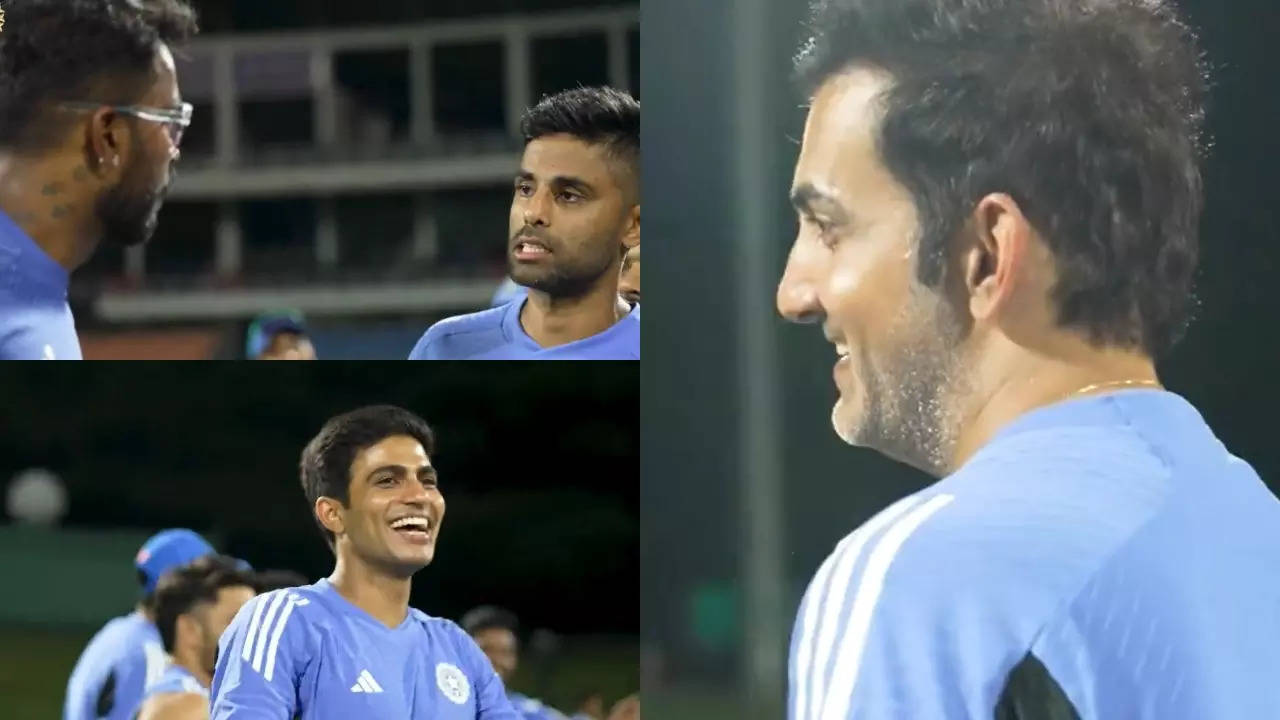 Gautam Gambhir's Reaction Goes Viral As Team India Bond Over A Fielding Session Ahead Of 1st T20I vs Sri Lanka