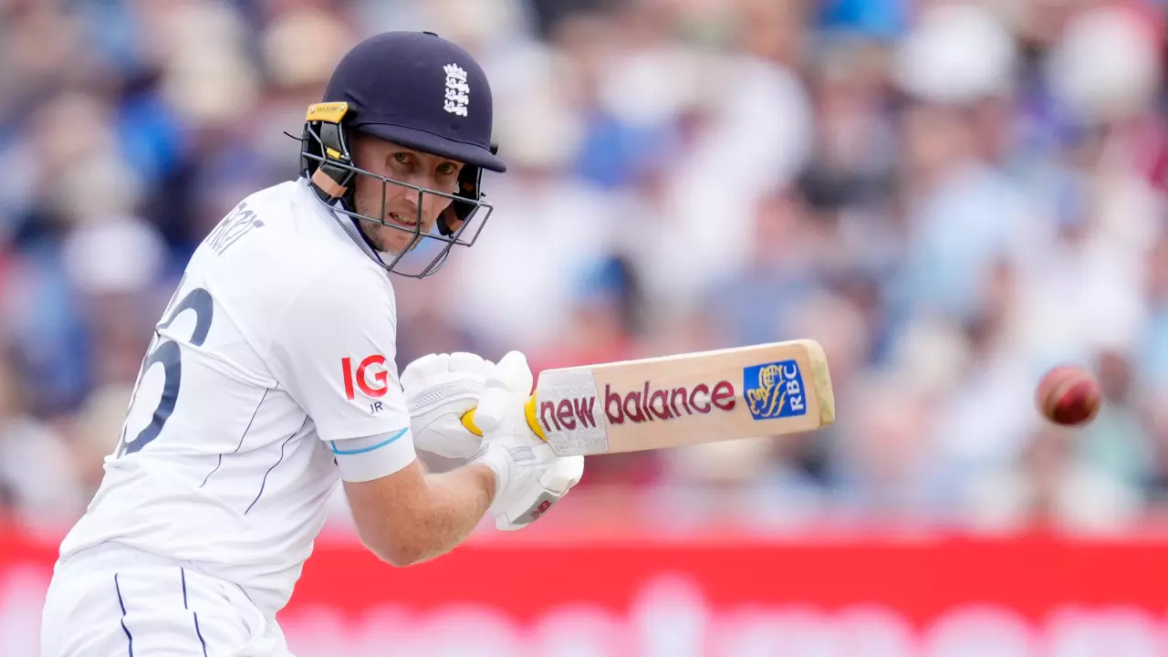 Joe Root in action during a Test match